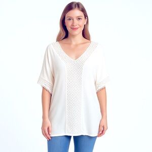 GAUZY LACE TOP S